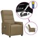 Fauteuil releveur inclinable de massage Cappuccino Similicuir 2 - Photo n°1