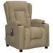Fauteuil releveur inclinable de massage Cappuccino Similicuir 3 - Photo n°1