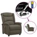 Fauteuil releveur inclinable de massage Gris foncé Microfibre 2 - Photo n°1
