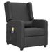 Fauteuil releveur inclinable de massage Gris foncé Tissu Louiza - Photo n°1