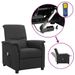 Fauteuil releveur inclinable de massage Gris foncé Tissu 3 - Photo n°1