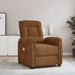 Fauteuil releveur inclinable de massage Marron Tissu microfibre - Photo n°1