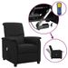Fauteuil releveur inclinable de massage Noir Tissu - Photo n°1