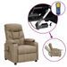 Fauteuil releveur inclinable de massage Taupe Tissu 6 - Photo n°1