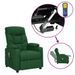 Fauteuil releveur inclinable de massage Vert foncé Tissu 3 - Photo n°1