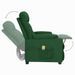 Fauteuil releveur inclinable de massage Vert foncé Tissu 3 - Photo n°5