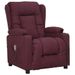 Fauteuil releveur inclinable de massage Violet Tissu 2 - Photo n°1