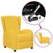 Fauteuil releveur inclinable Jaune Tissu - Photo n°1