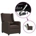 Fauteuil releveur inclinable Marron foncé Tissu - Photo n°1