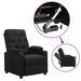 Fauteuil releveur inclinable Noir Tissu - Photo n°2