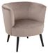 Fauteuil rond métal et tissu marron Farid - Photo n°1