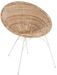 Fauteuil rond rotin naturel et blanc Ibiza - Photo n°1