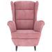 Fauteuil Rose Velours - Photo n°2