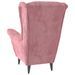 Fauteuil Rose Velours - Photo n°4