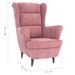 Fauteuil Rose Velours - Photo n°6