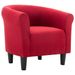 Fauteuil Rouge bordeaux Tissu Kenzy - Photo n°1