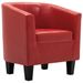 Fauteuil Rouge Similicuir 2 - Photo n°1