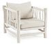 Fauteuil SAHEL en bois massif de teck blanchi – coussins déhoussables – 70 cm - Photo n°1