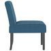 Fauteuil sans accoudoirs bleu velours - Photo n°4