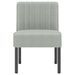 Fauteuil sans accoudoirs gris clair velours - Photo n°3