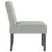 Fauteuil sans accoudoirs gris clair velours - Photo n°4