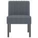 Fauteuil sans accoudoirs gris foncé velours - Photo n°3