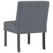 Fauteuil sans accoudoirs gris foncé velours - Photo n°5