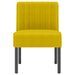 Fauteuil sans accoudoirs jaune velours - Photo n°3