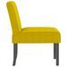 Fauteuil sans accoudoirs jaune velours - Photo n°4