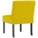 Fauteuil sans accoudoirs jaune velours - Photo n°5