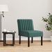 Fauteuil sans accoudoirs vert foncé velours - Photo n°1