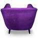 Fauteuil scandinave Fidelio Velours Violet - Photo n°3