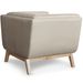 Fauteuil Scandinave Tissu Beige Koza - Photo n°3