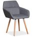 Fauteuil scandinave tissu gris clair Feriez - Lot de 2 - Photo n°1