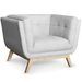 Fauteuil Scandinave Tissu Gris Koza - Photo n°1