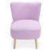 Fauteuil Scandinave Tissu Parme Moty - Photo n°1