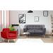 Fauteuil scandinave tissu rouge Annis - Photo n°6