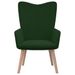 Fauteuil scandinave Vert foncé Velours - Photo n°3