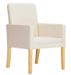 Fauteuil simili cuir beige et bois clair Creamy - Lot de 4 - Photo n°1