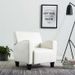 Fauteuil simili cuir blanc Casey - Photo n°2