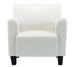 Fauteuil simili cuir blanc Casey - Photo n°3