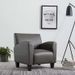 Fauteuil simili cuir gris Casey - Photo n°2