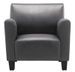 Fauteuil simili cuir gris Casey - Photo n°3