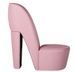 Fauteuil simili cuir rose Fashionly - Photo n°2