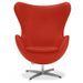 Fauteuil simili cuir rouge Ego - Photo n°2