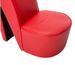 Fauteuil simili cuir rouge Fashionly - Photo n°6