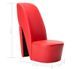 Fauteuil simili cuir rouge Fashionly - Photo n°7