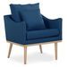 Fauteuil sobre tissu bleu foncé Oskina - Photo n°1