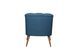 Fauteuil style Chesterfield tissu bleu nuit Wester 75 cm - Photo n°5