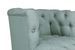 Fauteuil style Chesterfield tissu bleu pastel Wester 75 cm - Photo n°3